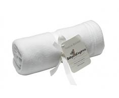 Baby Elegance Polaire Unie Couverture en Laine Polaire Blanc 70 cm x 90 cm