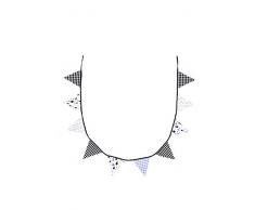 Bb&Co Guirlande Fanions en Coton Noir/Blanc/Gris