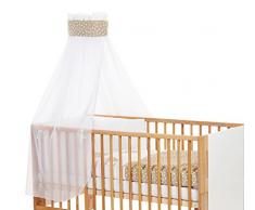 Babybay 400736 Pique Enfant ciel de lit avec bande marron