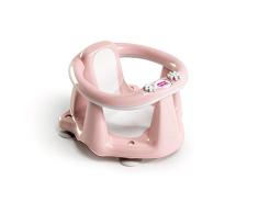 OKBABY Flipper Evolution - Anneau de Bain, Assise en Gomme Antidérapante pour Nouveau-né 6-15 Mois (13 kg) - Rose