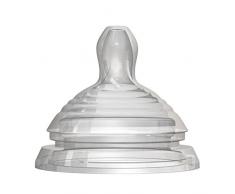 Mebby Tétines Anti-Colique pour Biberon en Polypropylène Écoulement Lent - Pack de 2 (6+mois)