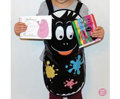 Petit Jour Paris - BABU56 - Un carnet à feuilles blanches, 8 feutres et un tablier Barbapapa - A vos feutres!