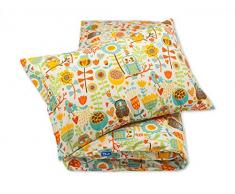 Pepi Leti 685843715634 Parure de lit pour enfant Motif hiboux sur la Wiese Multicolore