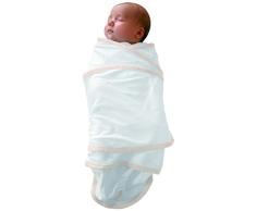 RED CASTLE Couverture dEmmaillotage Bébé Miracle, Uni Blanc