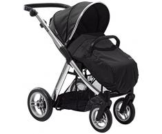 Oyster Max Poussette Argent + Pack Couleur pour Assise Noir