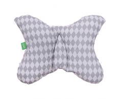 Lulando Oreiller Coussin Petit Doudou pour Bébé Super Doux Divers Motifs au Choix Grey Diamond 40 x 30 cm