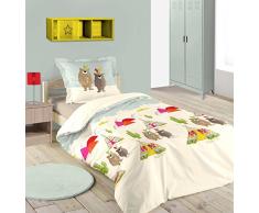 Ideenreich 2411 Tipi Parure de lit Blanc Taille S