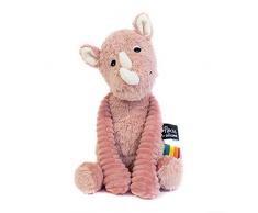 Peluche Ptipotos Rhinocéros Rose - LES DEGLINGOS