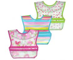 Green Sprouts Snap & Go Wipe-off Bavoirs (lot de 3) Baies, 9-18 mois