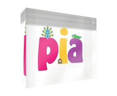 Feel Good Art Diamant poli/Souvenir pour bébé Symboliquement pour la chambre de bébé en design mignon (7,4 x 10,5 x 2 x 2 cm, petit, neutre, Love avec bébé empreintes)