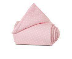 babybay Tour de Lit en Coton Organique Convient pour Modèle Maxi Boxspring Comfort/Comfort Plus Rose avec Étoiles Blanc 1 Unité