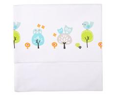 TIS Lifestyle 1212.311 Drap de Lit Blanc/Vert/Bleu