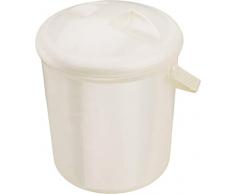 Rotho Babydesign Poubelle à Couches, 10l, Dès la Naissance, Bella Bambina, Pearlwhite Cream (Perle Blanc Crème), 200210100