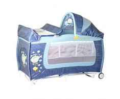 Lorelli 10080371816 Lit Parapluie + Mode Lit à Bascule Danny 2 Bleu