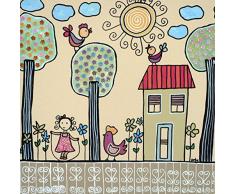 Orly Tableau pour enfant Motif saut à la corde 60 x 60 cm