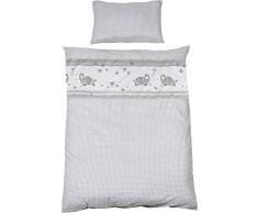 roba Baumann 1491 V145 Lot de 2 Linge de lit Jumbo Twins Gris