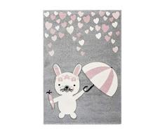 Lalee Tapis Amigo 326 Pink 100% PP-Heatset-Frisée 120 x 170, 100% polypropylène, Rose, 120x170