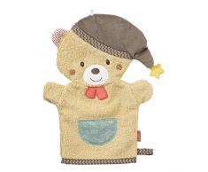 Fehn 081442 Gant de toilette Esel – Gant de toilette avec motif animal pour le bain joyeux pour bébé et enfant à partir de 0+ mois