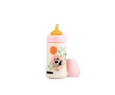 Suavinex Biberon 270 ml, Tétine anatomique Latex 2TM, couleur ROSE