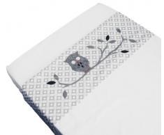 Taftan Drap de Lit Hibou gris (120 x 150 cm) - Gris