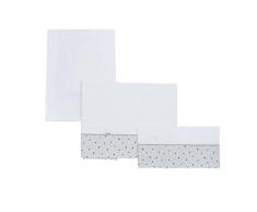 Jeu Parure de Lit Stela Gris 100 x 165 cm 3 Pièces