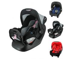 Nania Siège Auto Beone Groupe 0+ avec Base Fixe Voiture + Protection Latérale 4 Étoiles Adac Linea Rose 0-13 kg