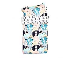Fun with mum DUV-SET-135-CAR-CAR Parure de lit et coussin Multicolore