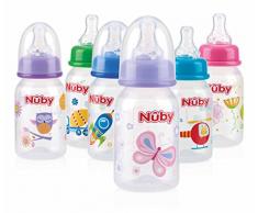 Nûby Biberon Imprimé en Polypropylène avec Tétine Débit Lent 120 ml 0+ Mois