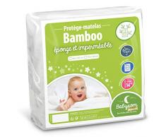 Babysom - Protège Matelas Bébé Bamboo - 70x140 cm | Alèse imperméable Souple et Silencieuse | Bouclette Éponge | Viscose Douce et Respirante | Oeko-Tex®