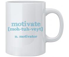 Feel Good Art brillant Mug en céramique Motif typographie moderne pour la maison ou le bureau de la collection Motivation Tons (Bleu ciel)