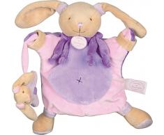 Doudou et Compagnie Marionnette en Microfibre Lapin Mauve