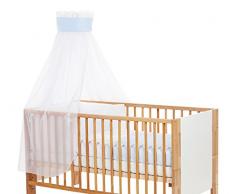 Babybay 400726 Pique Enfant ciel de lit avec bande marron
