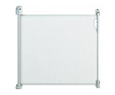 Gaterol Active Pro Blanc – Barrière de sécurité store extensible intelligente pour escalier et porte avec système QuickPass et système de verrouillage automatique jusqu’à 120 cm de couverture