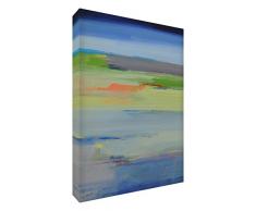 Feel Good Art VJ-TRANQUILITY1216-15IT Tranquillité Peinture sur Toile Abstraite Originale par Val Johnson 91 x 60 cm Multicolore