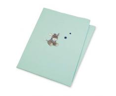 Sterntaler Drap d’Été Anti-UV Âne Emmi, Âge : Bébé dès la Naissance, 70 x 100 cm, Turquoise