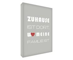 Little Helper HMEFAM2436-19G Feel Good Art Toile pour décoration murale Gris 60 x 40 cm