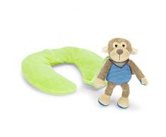 STERNTALER Repose Tête Peluche Détachable Anton le Singe Vert