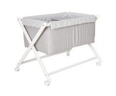 babyline Taupe – Mini berceau de ciseaux de bois, Unisexe, Couleur Gris et Rose