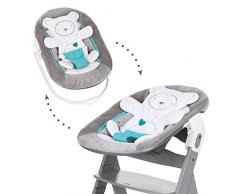 Hauck/ Alpha Bouncer/ Transat Nouveau-Né 2 en 1/ Douillet/ dès la Naissance pour Chaise Haute Évolutives en Bois Alpha+ & Beta+/ grande Surface/ Réducteur/ Hearts Grey (Gris)