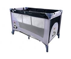 cosing C suspendu de 0141g Adam Lit de voyage avec matelas pour nouveau-né – Zebra, gris