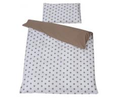Schardt Linge de Lit 2 Pièces Réversible Big Stars Beige