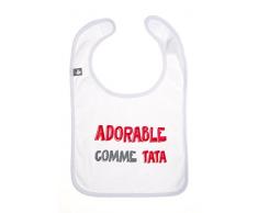 BB&co Bavoir Adorable Comme Tata Blanc