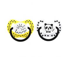 Dodie - Sucette Physiologique Panda/Soleil 0-6 Mois - Modèle unitaire à coloris aléatoire