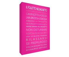 Feel Good Art Le Lutin dans la Salle de Bain décorative 15 x 10.5 x 2cm Hot Pink