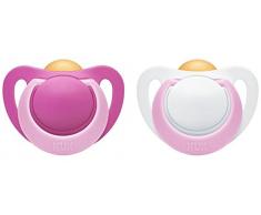 Nuk Genius tétine latex, forme orthodontique, sans Bisphénol A, lot de 2