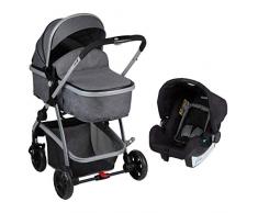 Safety 1st Poussette Duo Hello 3 en 1 Hamac Convertible en Nacelle + Cosi + Adaptateurs Cosi Black Chic