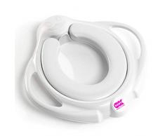 OKBABY Pinguo Soft - Réducteur de Toilette Moelleux pour Enfants, avec 2 Poignées - Blanc