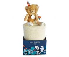 PLAID AVEC DOUDOU - Ours - 100 x 70 cm