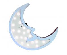 Lampe Déco bleu forme Lune LED - ZEMUP