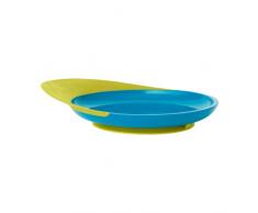 TOMY BOON - Assiette Ventouse Pour Bébé CATCH, Sans BPA, Assiette dApprentissage avec Protection Anti-Éclaboussures, Adapté Pour Nourrissons et Enfants en Bas Âge, Bleu et Vert, dès 9 Mois